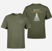 Thumbnail for Rotorua Regional Airport (ROT) design printed on green army double-side t-shirt