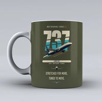Thumbnail for Boeing 737 MAX 10 double-side print on green army ceramic mug