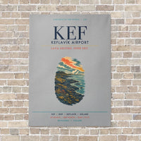 Thumbnail for Keflavík Airport KEF vertical canvas print - no frame - light gray background