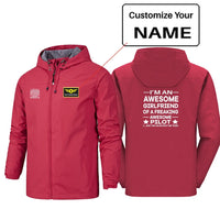 Thumbnail for I am an Awesome Girlfriend Rain Jacket - view 9