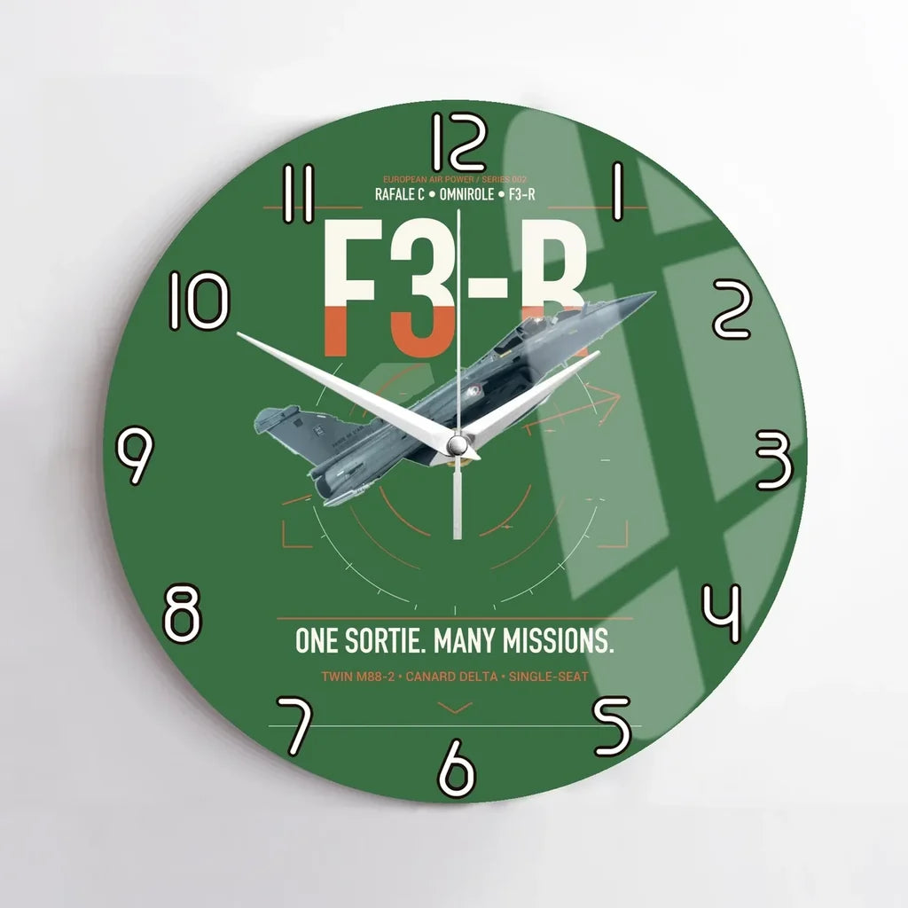 Dassault Rafale C — F3-R standard design on green no frame wall clock