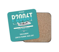 Thumbnail for Tecnam P2006T design on turquoise 1 piece coaster
