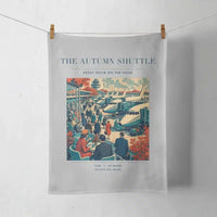Thumbnail for VINTAGE G4120 - The Autumn Shuttle - Designed Towels design on lightgray