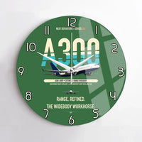 Thumbnail for Airbus A300-600R design on green no frame wall clock