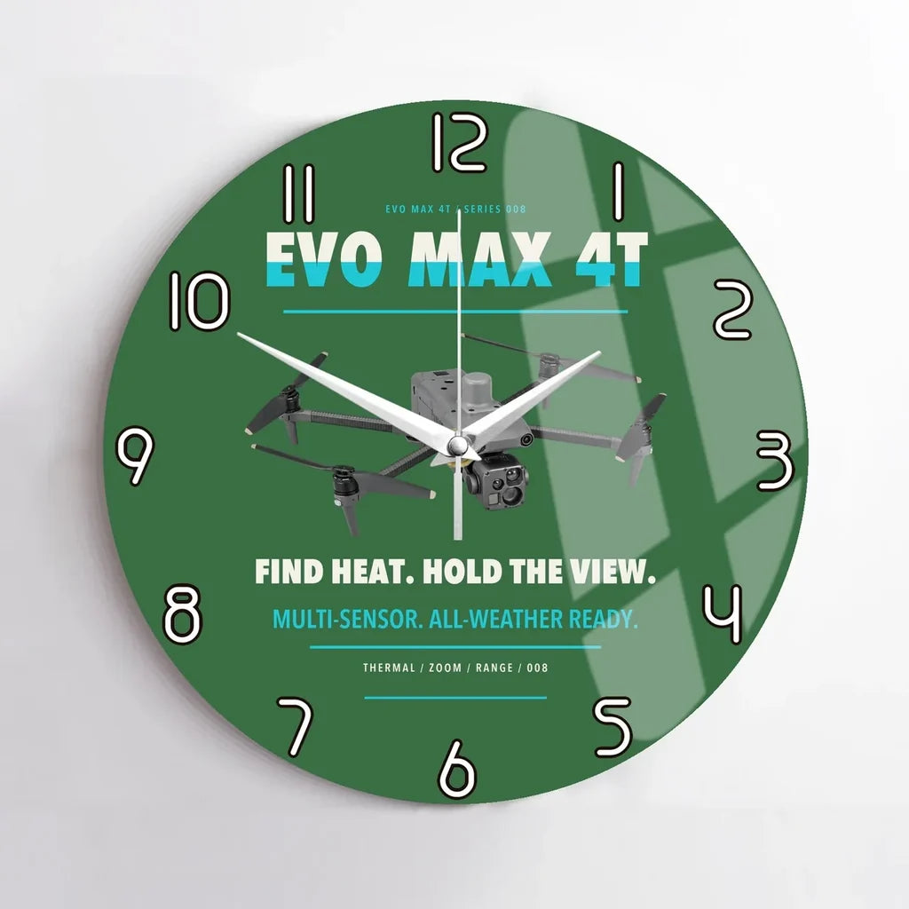 Autel EVO Max 4T design on green no frame wall clock