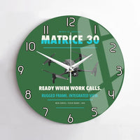 Thumbnail for DJI Matrice 30 design on green no frame wall clock