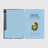 Thumbnail for Gold Coast Airport (OOL) design on light blue samsung tablet tablet case
