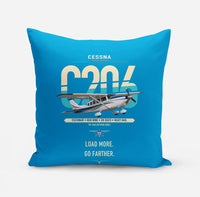 Thumbnail for Cessna 206 Stationair design on turquoise pillow