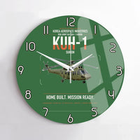 Thumbnail for Korea Aerospace Industries KUH-1 Surion design on green no frame wall clock