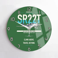 Thumbnail for Cirrus SR22T design on green no frame wall clock