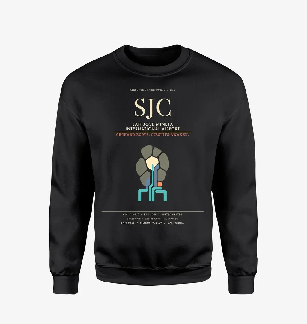 San Jose Mineta International Airport SJC Sweatshirt - Black