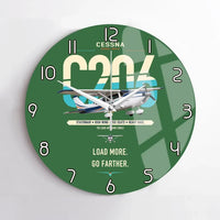 Thumbnail for Cessna 206 Stationair design on green no frame wall clock