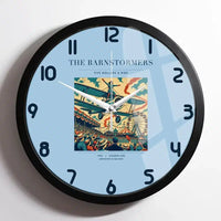 Thumbnail for VINTAGE G4017 - The Barnstormers - Designed Wall Clocks design on lightblue framed