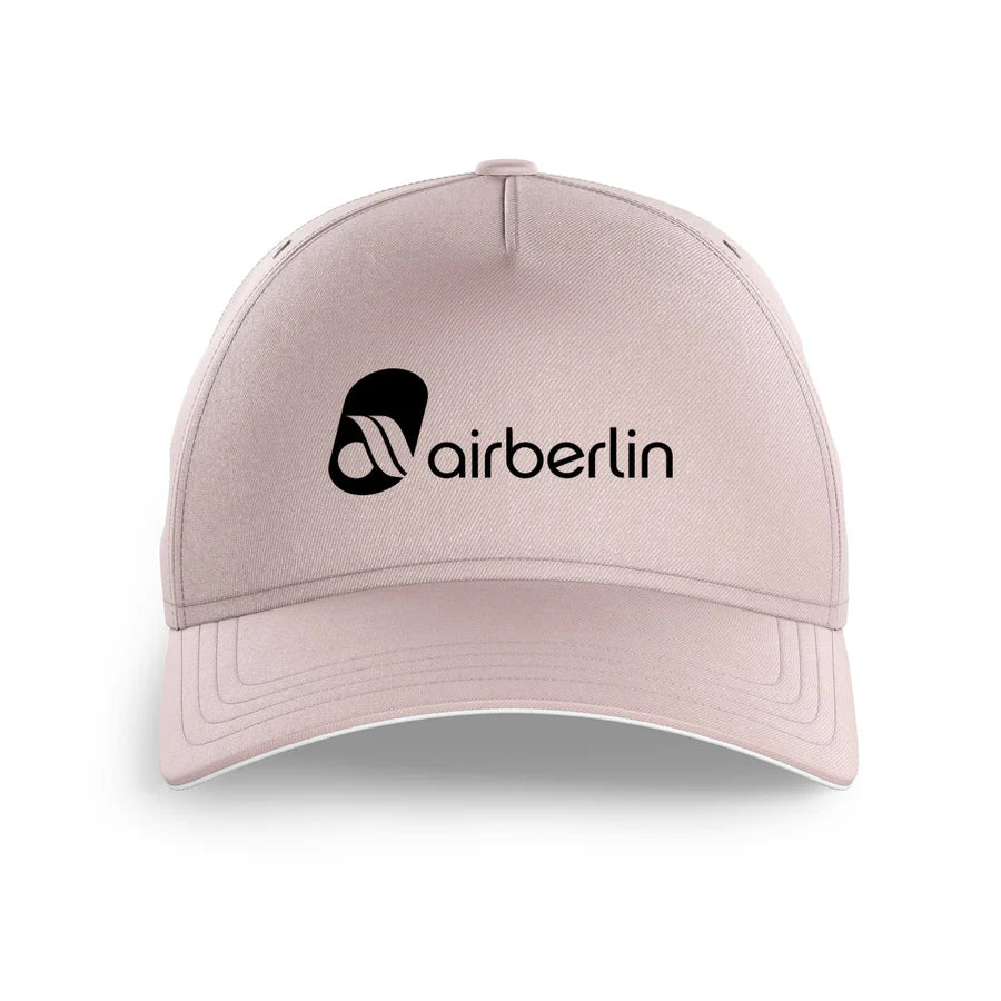 Airberlin logo printed on pink cap