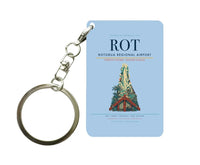 Thumbnail for Rotorua Regional Airport ROT Key Chain design on light blue key chain