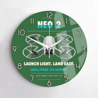 Thumbnail for DJI Neo 2 design on green no frame wall clock
