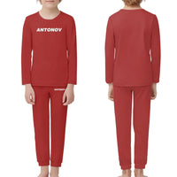 Thumbnail for Antonov & Text children pajamas - Red