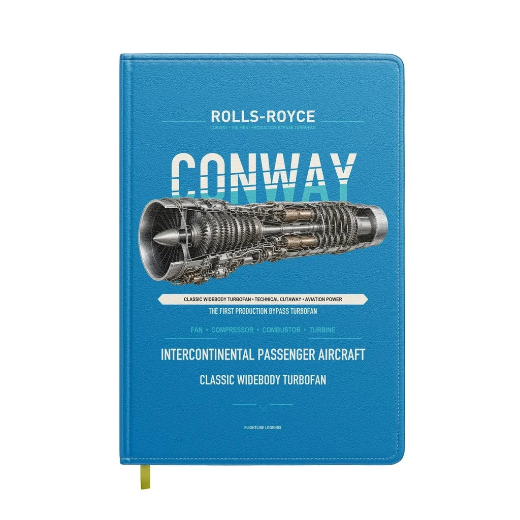 CONWAY design on turquoise notebook