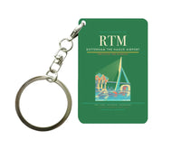 Thumbnail for Rotterdam The Hague Airport (RTM) design on green key chain