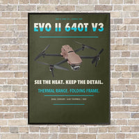 Thumbnail for Autel EVO II Dual 640T V3 vertical canvas print - framed - green army background