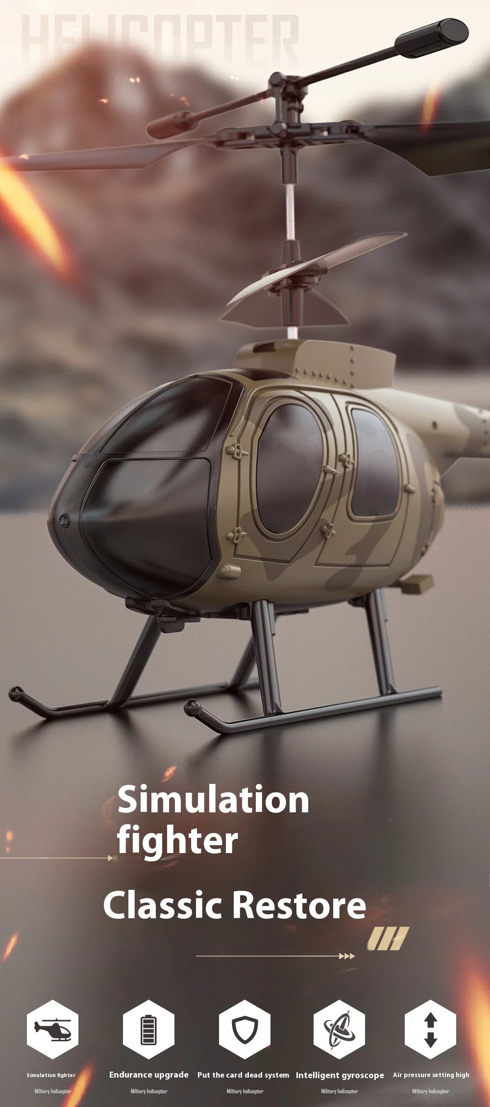 Z16 Remote-Controlled Helicopter Fixed Electric Remote-Controlled - view 12