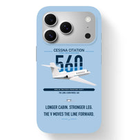 Thumbnail for Cessna Citation 560 - Citation V design on light blue magsafe iphone case, for iPhone 17 Pro