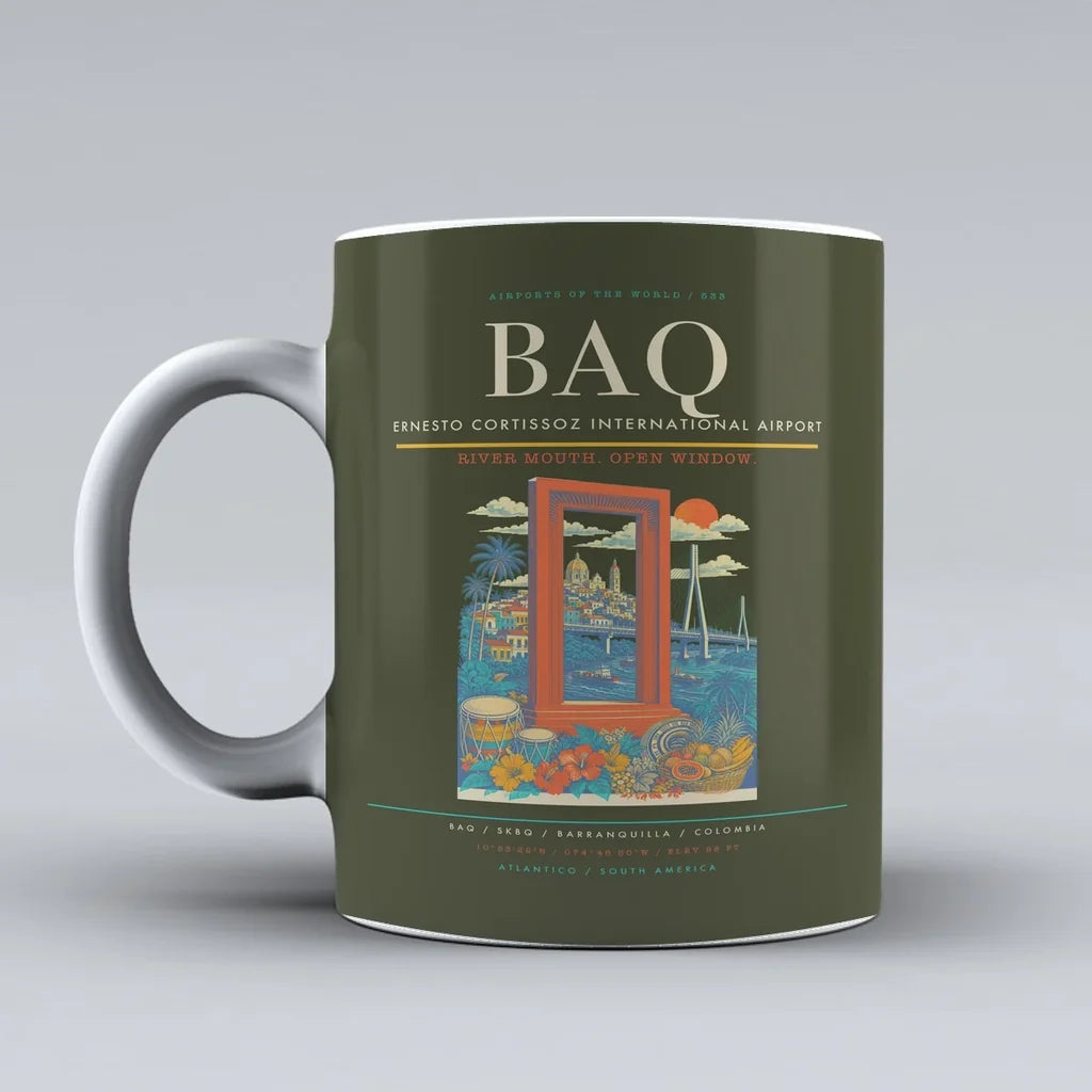 Ernesto Cortissoz International Airport BAQ Mug - Green Army