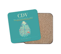 Thumbnail for Merle K. (Mudhole) Smith Airport (CDV) design on turquoise 1 piece coaster