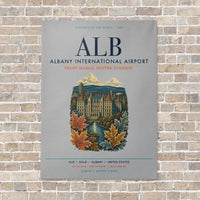 Thumbnail for Albany International Airport ALB vertical canvas print - no frame - light gray background