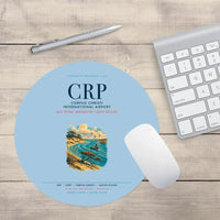 Thumbnail for Corpus Christi International Airport (CRP) design on light blue round mouse pad