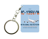 Thumbnail for RC-135V W Rivet Joint design on light blue designed key chain, double-side print