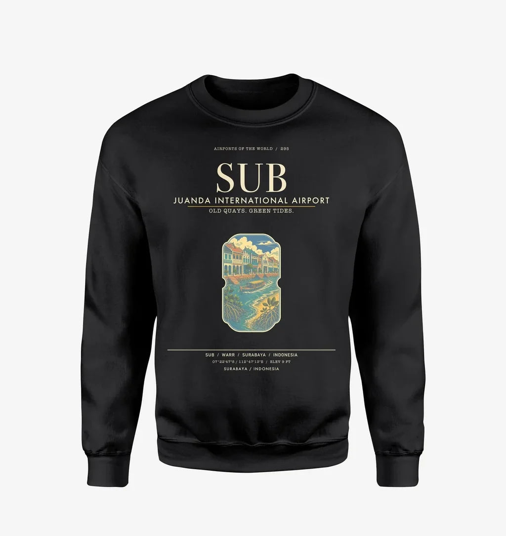 Juanda International Airport Surabaya SUB Sweatshirt - Black