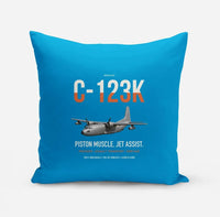 Thumbnail for C-123K Provider design on turquoise pillow