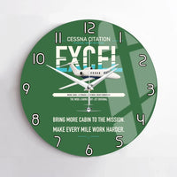 Thumbnail for Cessna Citation Excel design on green no frame wall clock