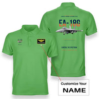 Thumbnail for EA-18G GROWLER design on light green polo with custom name badge