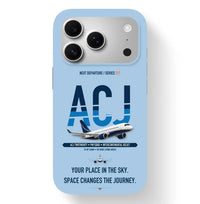 Thumbnail for Airbus ACJ TwoTwenty Case design on light blue iphone case