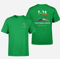 Thumbnail for T-7A Red Hawk design on green double-side t-shirt, double-side print