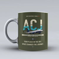 Thumbnail for ACJ TwoTwenty Mug design on green army airbus