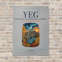 Thumbnail for Edmonton International Airport YEG vertical canvas print - no frame - light gray background