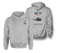 Thumbnail for Bell UH-1Y Venom design on light gray double-side hoodie, double-side print