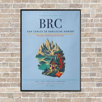 Thumbnail for San Carlos de Bariloche Airport BRC - Canvas Framed - Light Blue