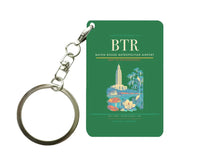 Thumbnail for Baton Rouge Metropolitan Airport (BTR) design on green key chain
