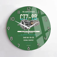 Thumbnail for CT7-9B design on green no frame wall clock
