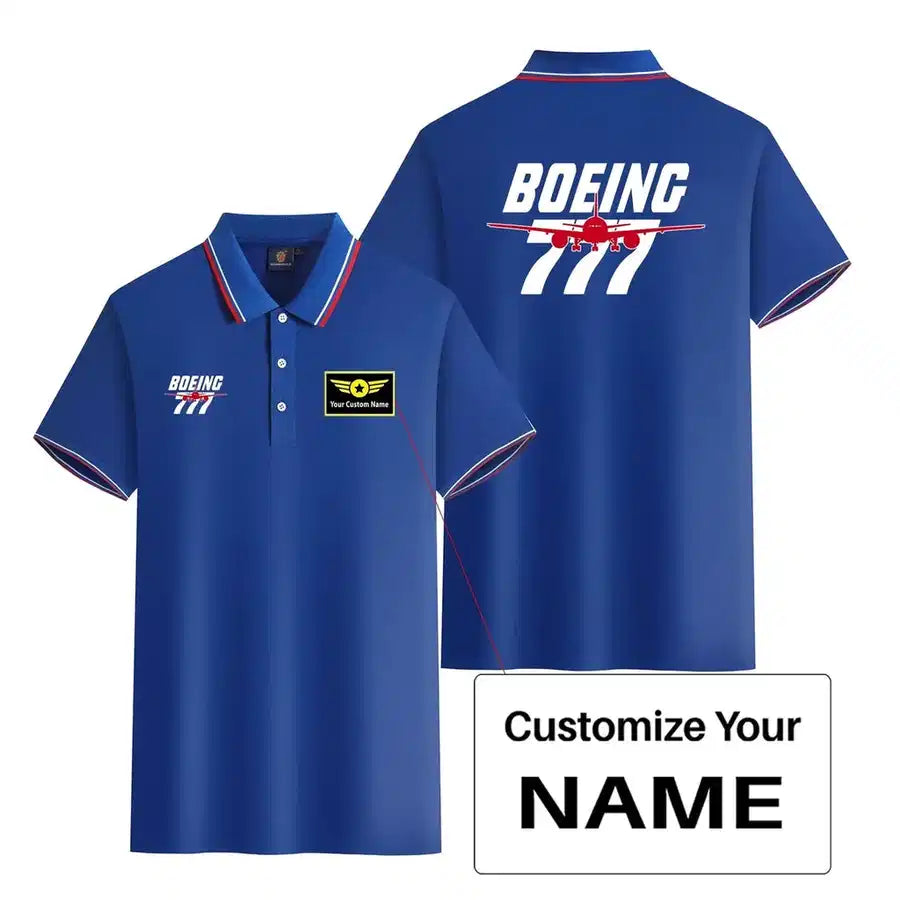 Customisable Boeing 777 Polo Shirt - view 9