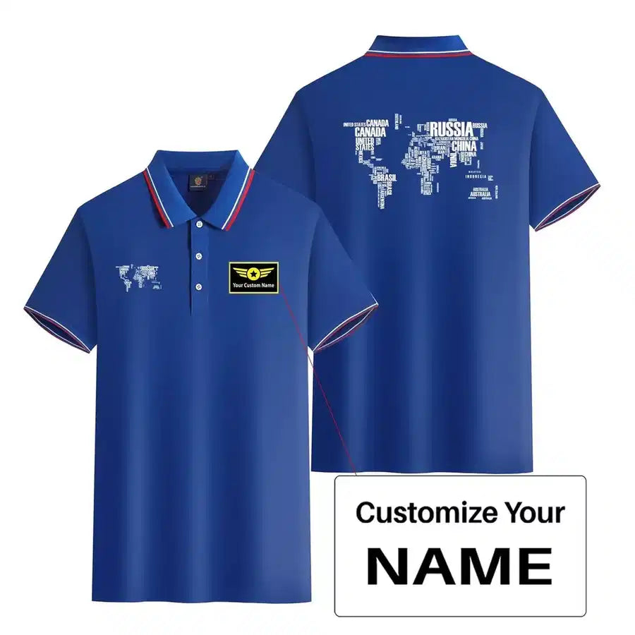 Customisable World Map Polo Shirt - view 9