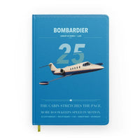 Thumbnail for Bombardier Learjet 25 design on turquoise notebook