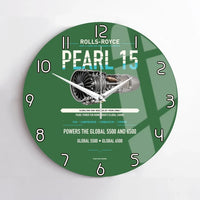 Thumbnail for PEARL 15 design on green no frame wall clock