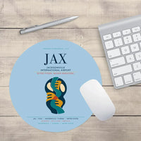 Thumbnail for Jacksonville International Airport (JAX) design on light blue round mouse pad