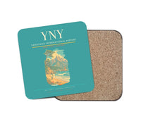 Thumbnail for Yangyang International Airport (YNY) design on turquoise 1 piece coaster
