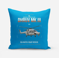 Thumbnail for HAL ALH Dhruv Mk III design on turquoise pillow